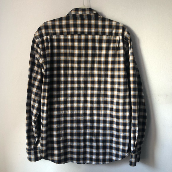 Old Navy Mens Plaid Button Down (yellow detailing) - Picture 4 of 5